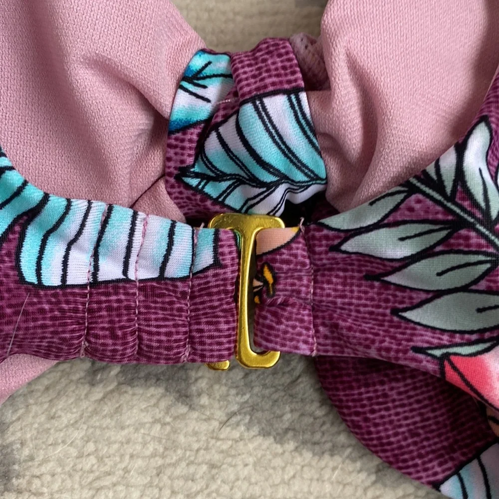 Purple Tropical Floral Monokini - Picture 4 of 4